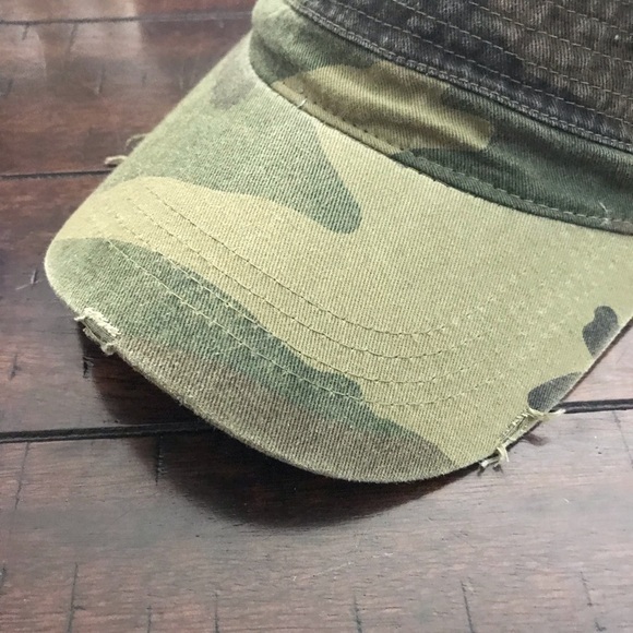 Madden NYC distressed camouflage cadet baseball cap - Picture 5 of 7